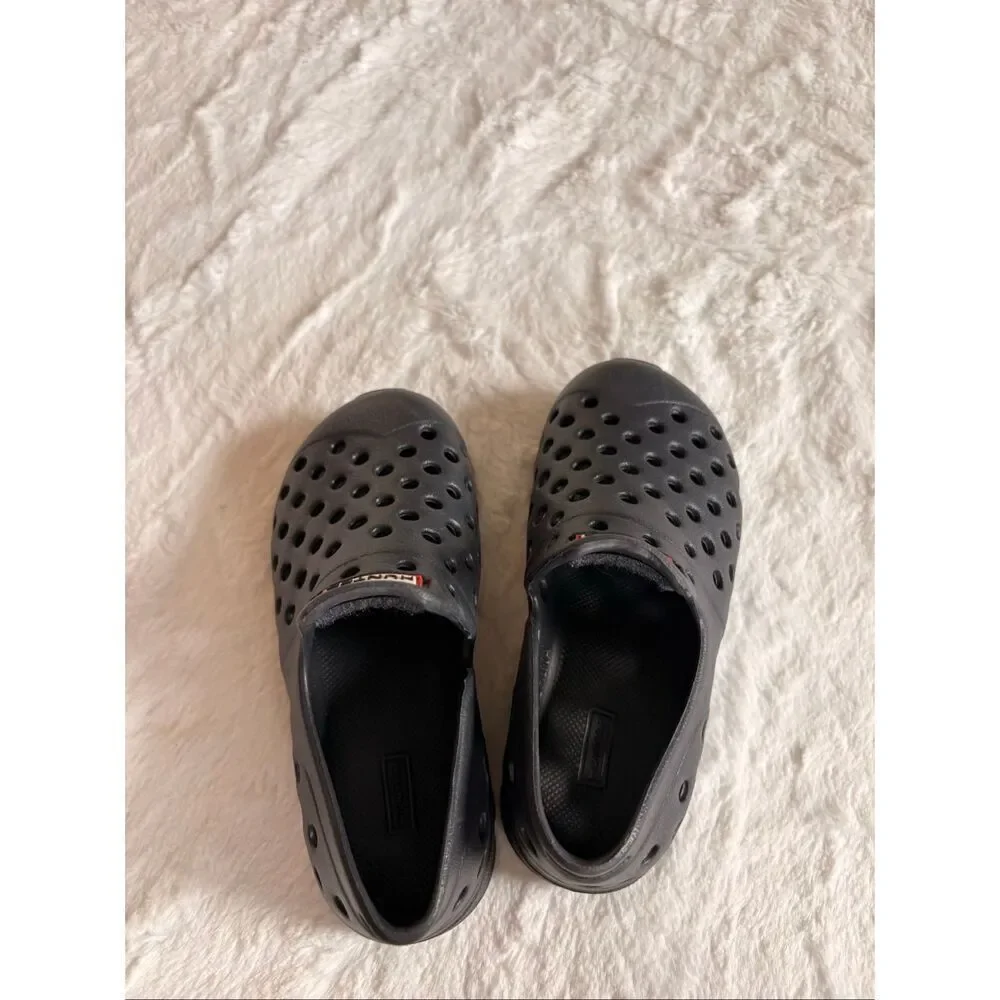 Hunter Kids Play Clogs Black Little Kid 7C Waterproof Slip On